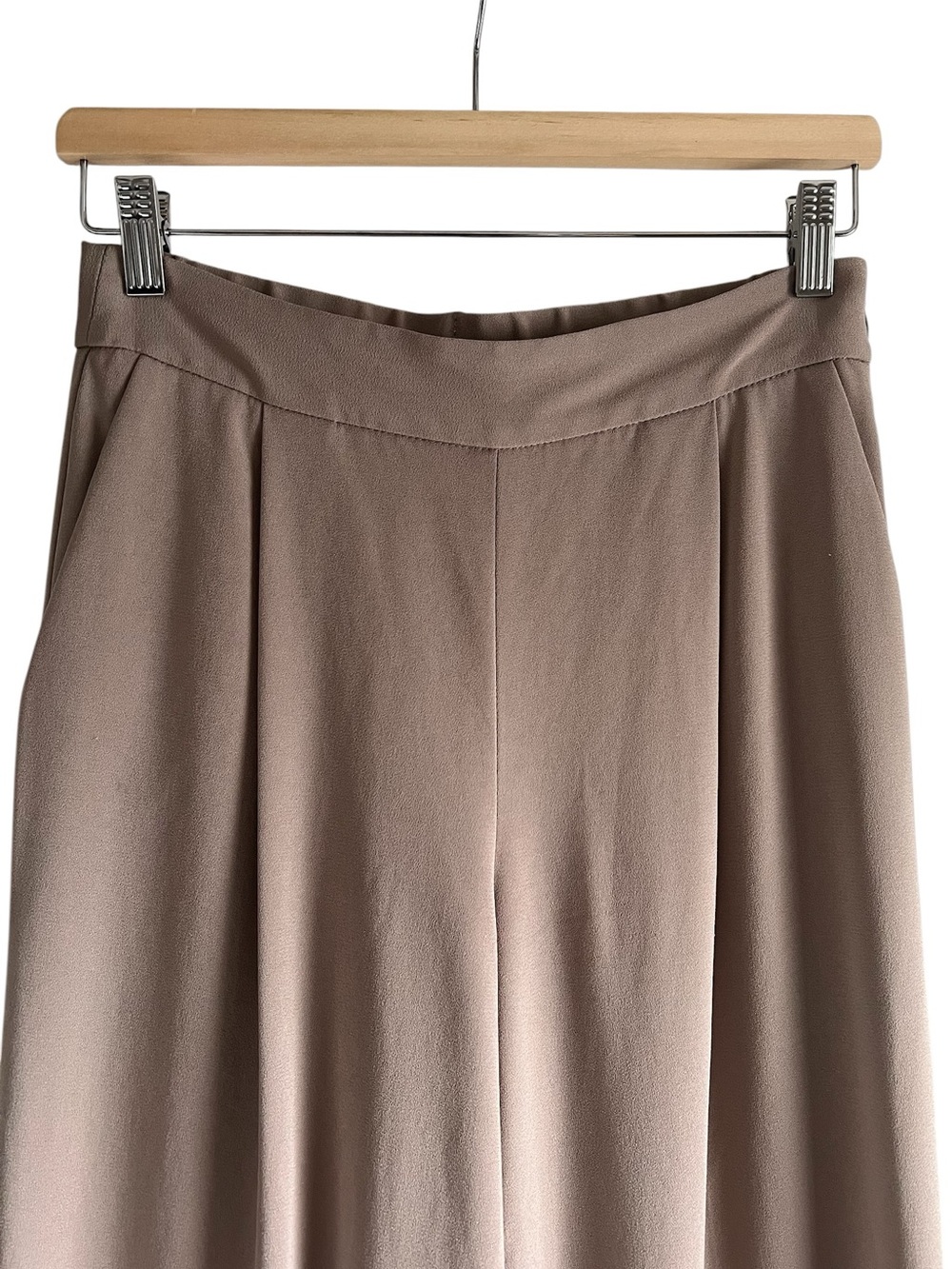 Babaton high waist pleated wide leg crepe pants size 4 excellent condition - Picture 2 of 10
